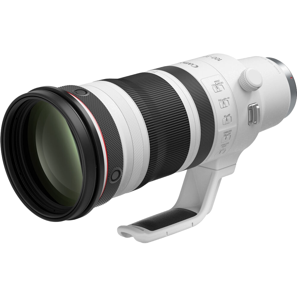 Concept van een Canon RF super-teleprime-lens, geen officiële afbeelding