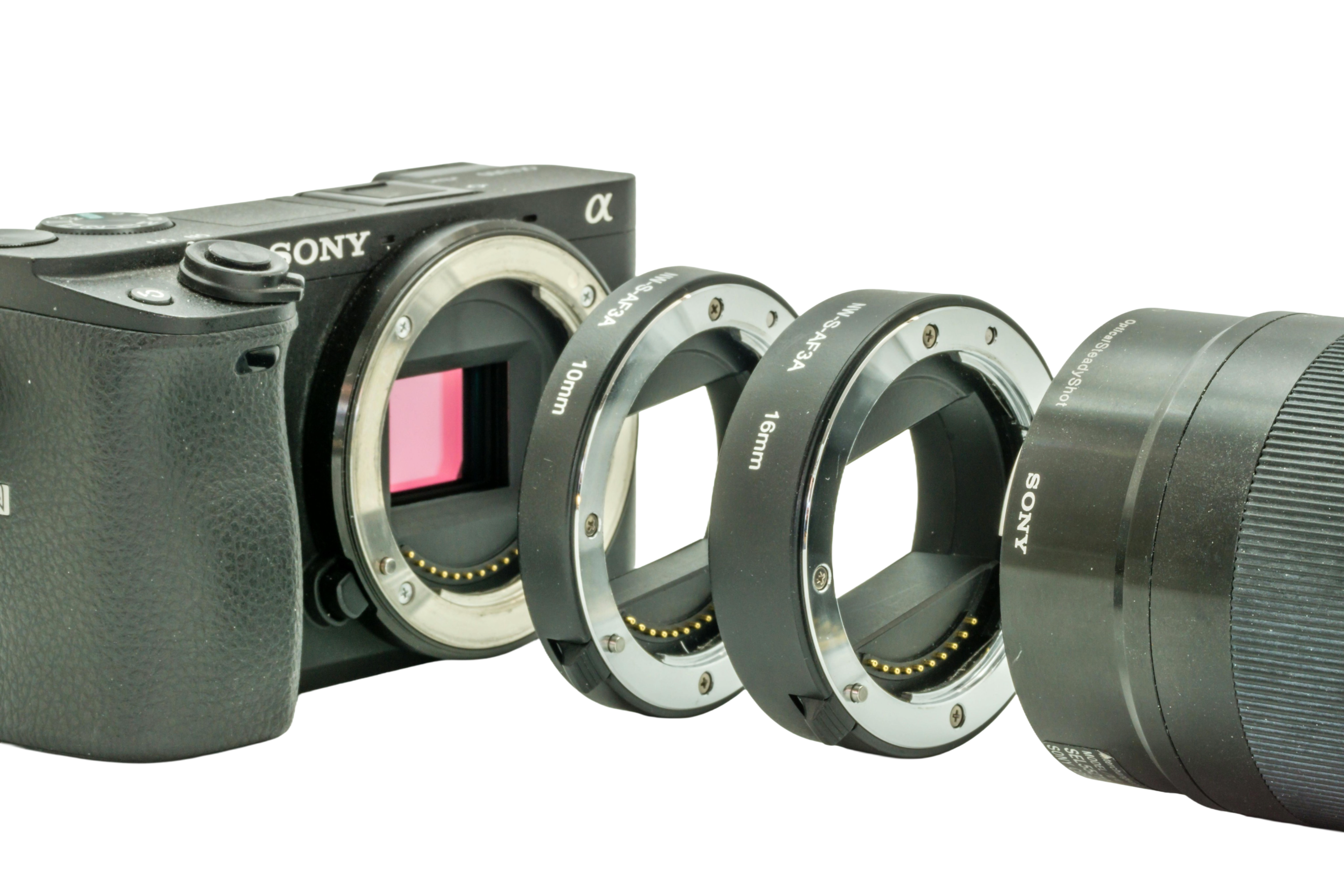 Illustratie van lensadapter voor verschillende camera mounts